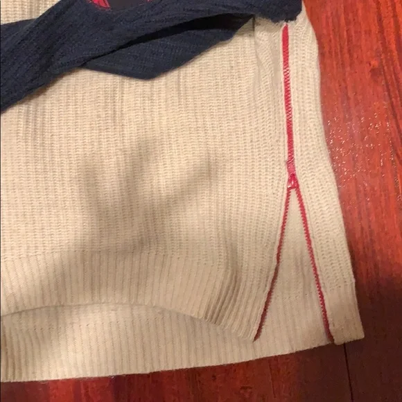 Colorblock Sweater with Plaid Accents - Picture 4 of 4